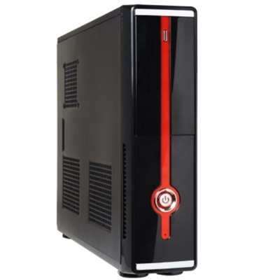 LINKWORLD S101 SLIM 500W + 24pin, 80mm Fan, USB2.0 SILVER/BLACK