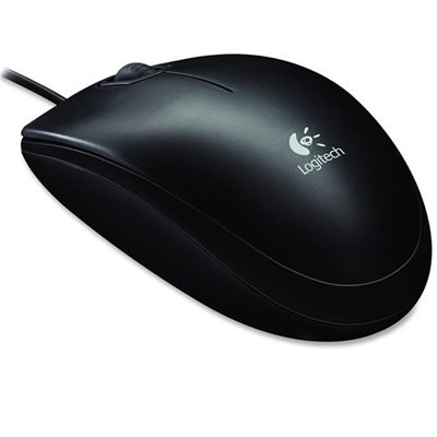 עכבר אופטי Logitech B100 Optical Mouse BLACK USB