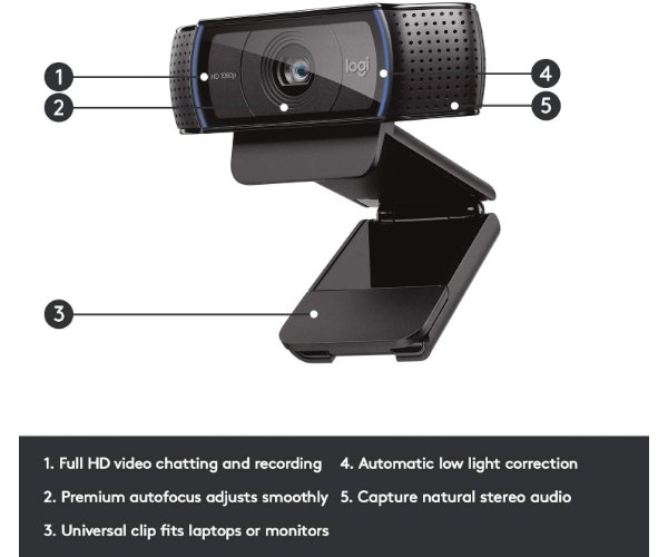 מצלמת אינטרנט Logitech® C920 PRO FULLHD WEBCAM