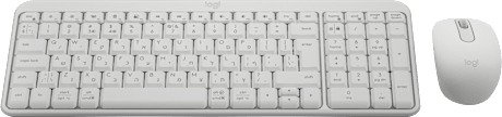 מקלדת ועכבר אלחוטיים Logitech® Cordless Desktop® MK250 ,WIN10/11 certified, USB WHITE