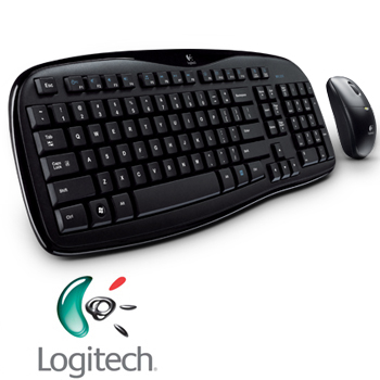 מקלדת ועכבר אלחוטיים Logitech® Cordless Desktop® MK250 ,Vista/WIN7 certified, USB/PS2