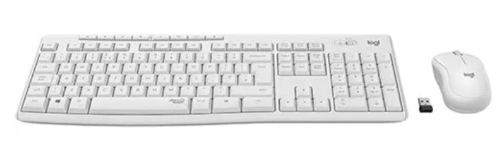 מקלדת ועכבר אלחוטיים Logitech® Cordless Desktop® MK295 ,WIN10/11 certified, USB WHITE