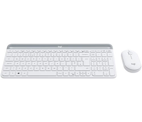 מקלדת ועכבר אלחוטיים Logitech® Cordless Desktop® MK470 Slim WHITE ,WIN7/8/10 certified, USB