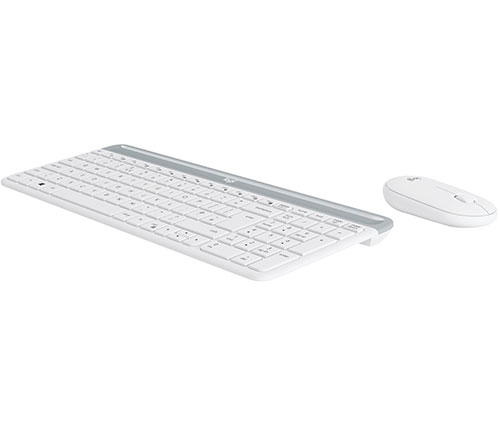 מקלדת ועכבר אלחוטיים Logitech® Cordless Desktop® MK470 Slim WHITE ,WIN7/8/10 certified, USB