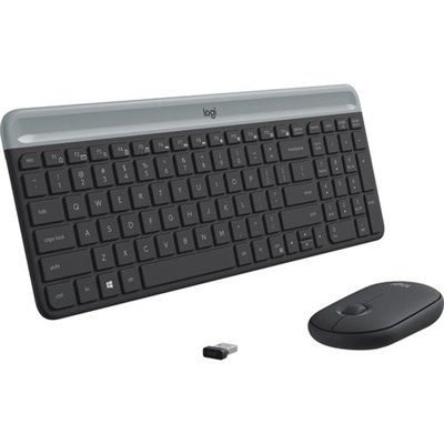 מקלדת ועכבר אלחוטיים Logitech® Cordless Desktop® MK470 Slim ,WIN7/8/10 certified, USB