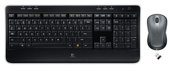 מקלדת ועכבר אלחוטיים Logitech® Cordless Desktop MK520®,Vista/WIN7 certified, USB