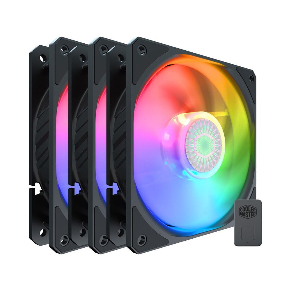 סט 3 מאווררי מארז מוארים COOLERMASTER SICKLEFLOW 120 ARGB 3IN1 FAN