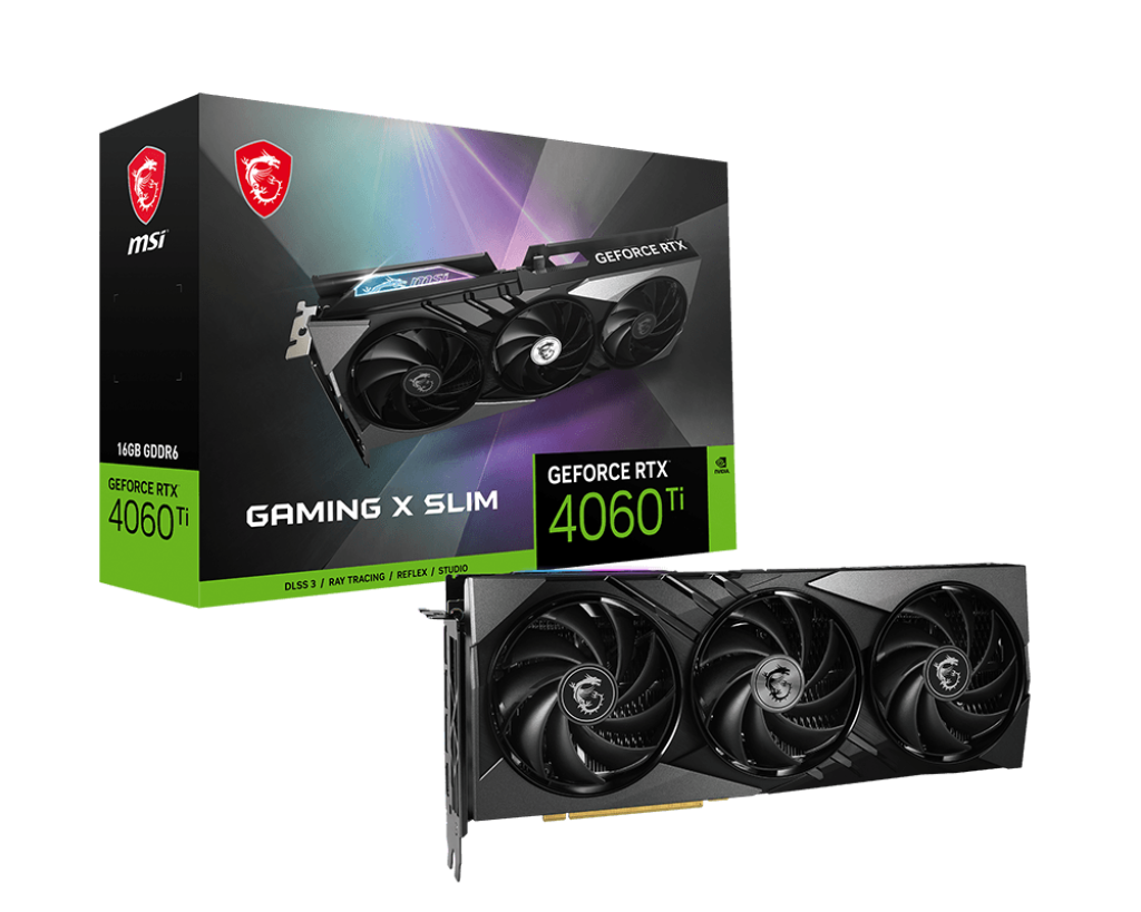 MSI nVIDIA GeForce RTX™ 4060Ti GAMING X SLIM 16G - HDMI / DP / , PCI-E