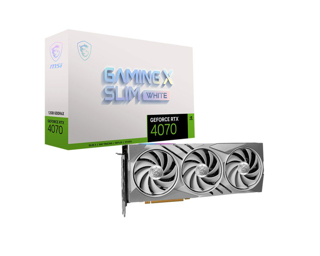 MSI nVIDIA GeForce RTX™ 4070 GAMING X SLIM WHITE 12G - HDMI / DP / , PCI-E