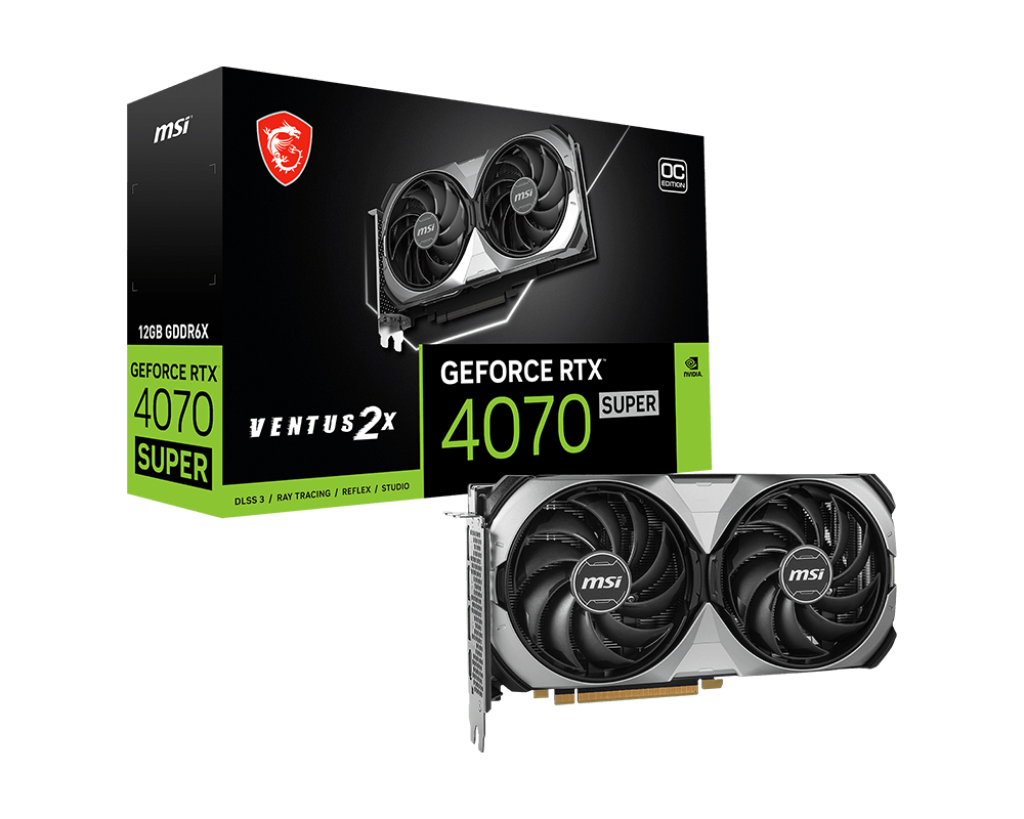 MSI GeForce RTX 4070 SUPER 12G VENTUS 2X OC / DisplayPort / HDMI, PCI-E
