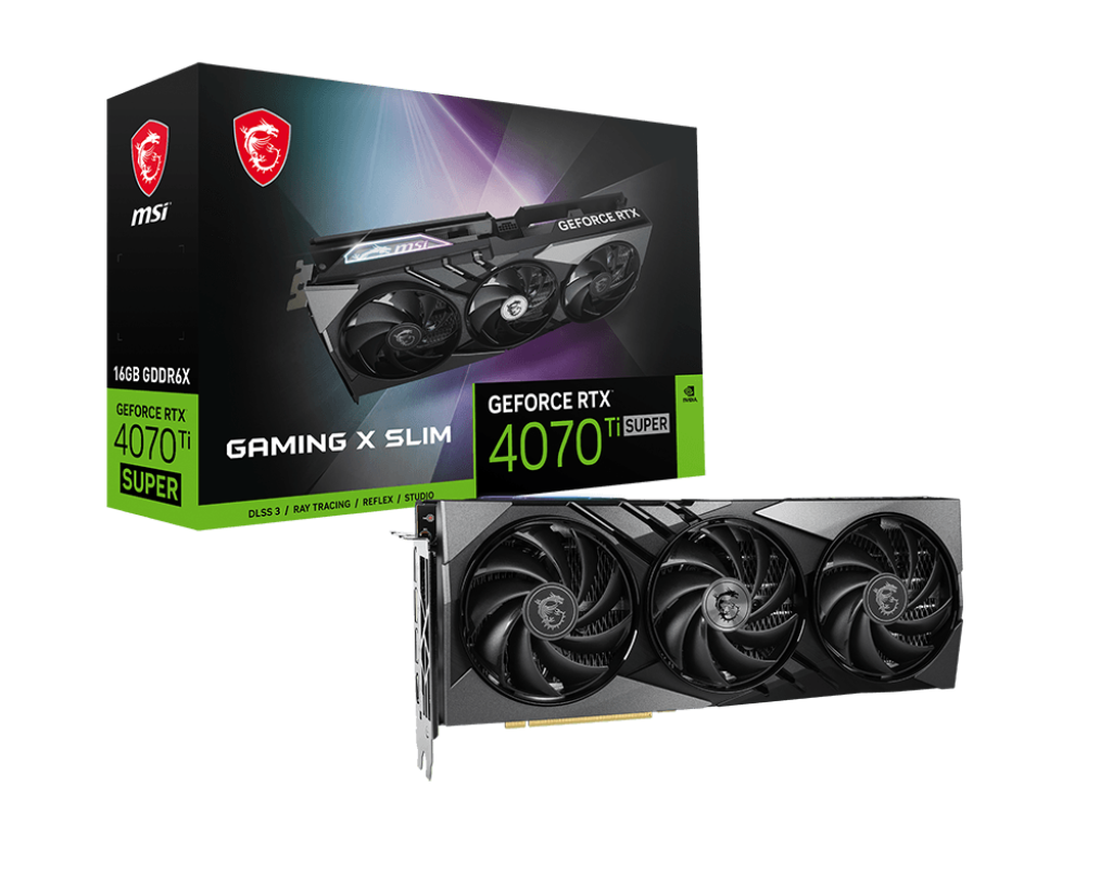 MSI GeForce RTX 4070TI SUPER Gaming X SLIM 16G / DisplayPort / HDMI, PCI-E