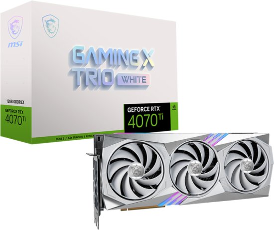 MSI nVIDIA GeForce RTX™ 4070 Ti GAMING X TRIO WHITE 12G - HDMI / DP / , PCI-E