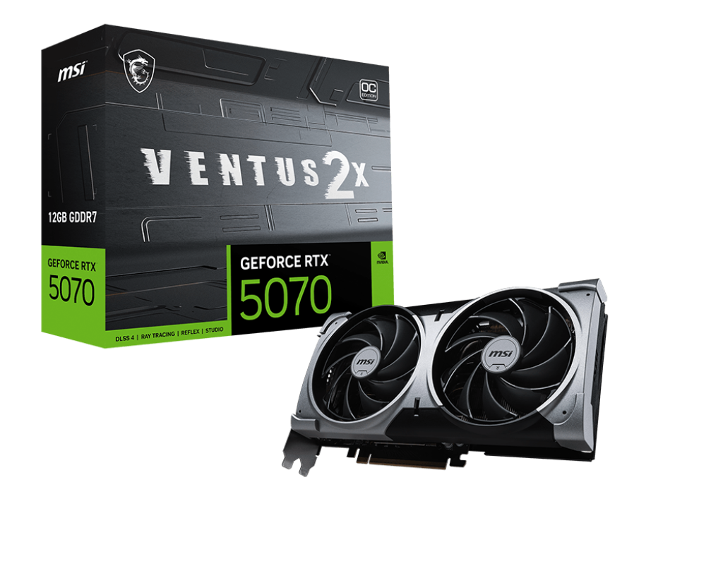 MSI nVIDIA Geforce RTX 5070 12GB GDDR7 VENTUS OC Dual Fan 3DP+HDMI