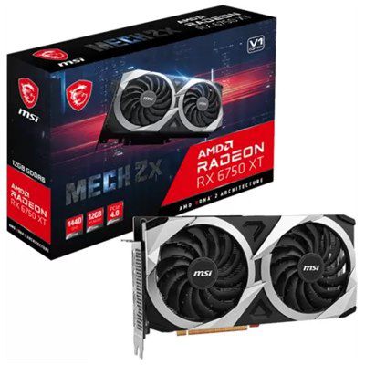 MSI AMD RX 6750 XT MECH 2X 12G V1 192Bit GDDR6 +DP +HDMI PCI-E