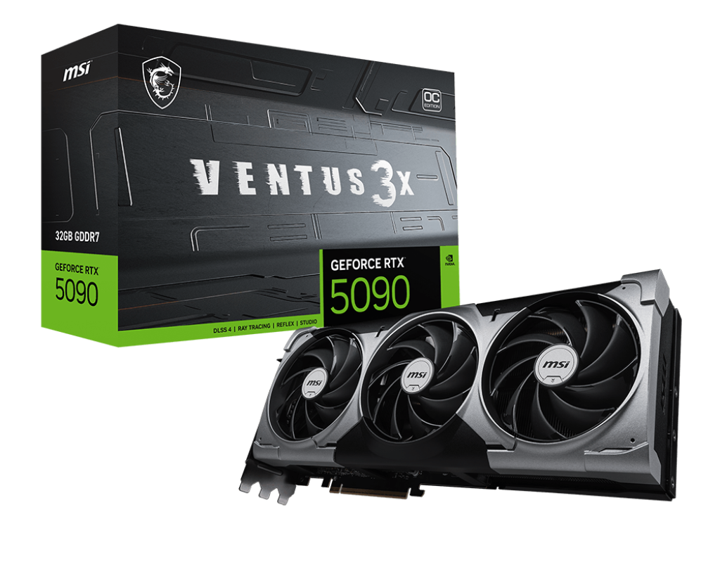 MSI nVIDIA Geforce 5090 32GB GDDR7 VENTUS 3X OC Triple Fan 3DP+HDMI