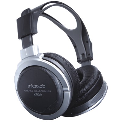 אוזניות למחשב Microlab® K520 K520 Headphone (Neodymium magnet drivers + gold-plated plug