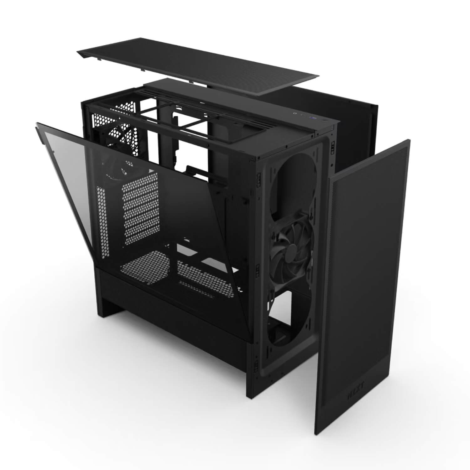 NZXT H5 FLOW BLACK - (2024),Tool-free, without PSU , 2X120mm Fan, USB3.0, Audio & speaker