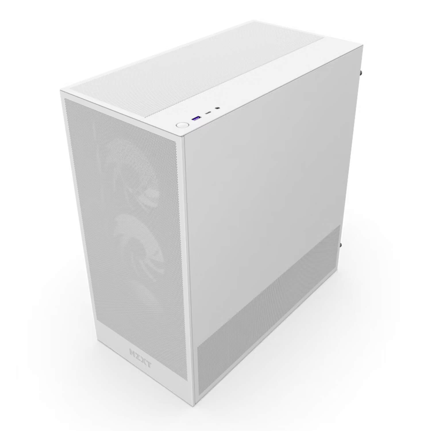 NZXT H5 Flow RGB (2024) - White,Tool-free, without PSU , 4X120mm RGB Fan, USB3.0, Audio & speaker