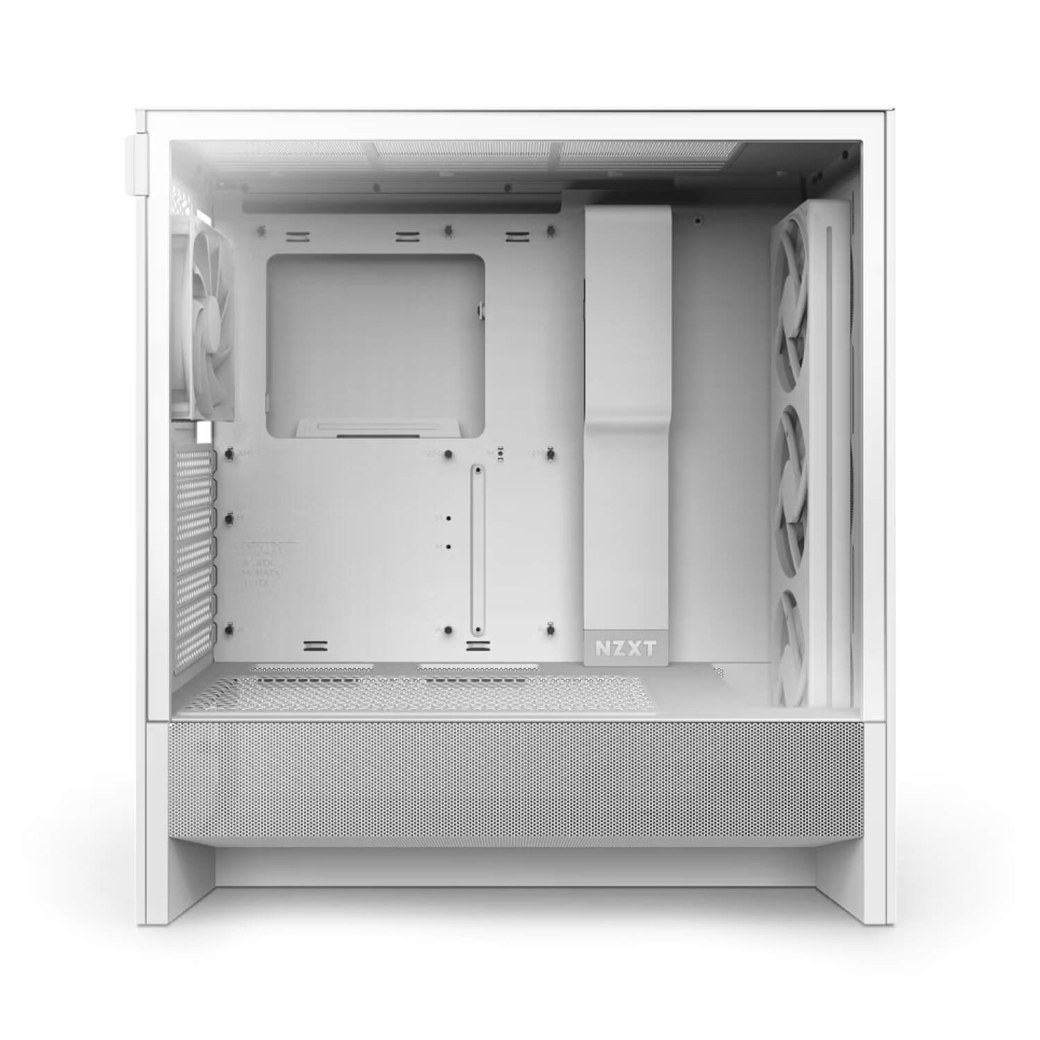 NZXT H5 Flow RGB (2024) - White,Tool-free, without PSU , 4X120mm RGB Fan, USB3.0, Audio & speaker