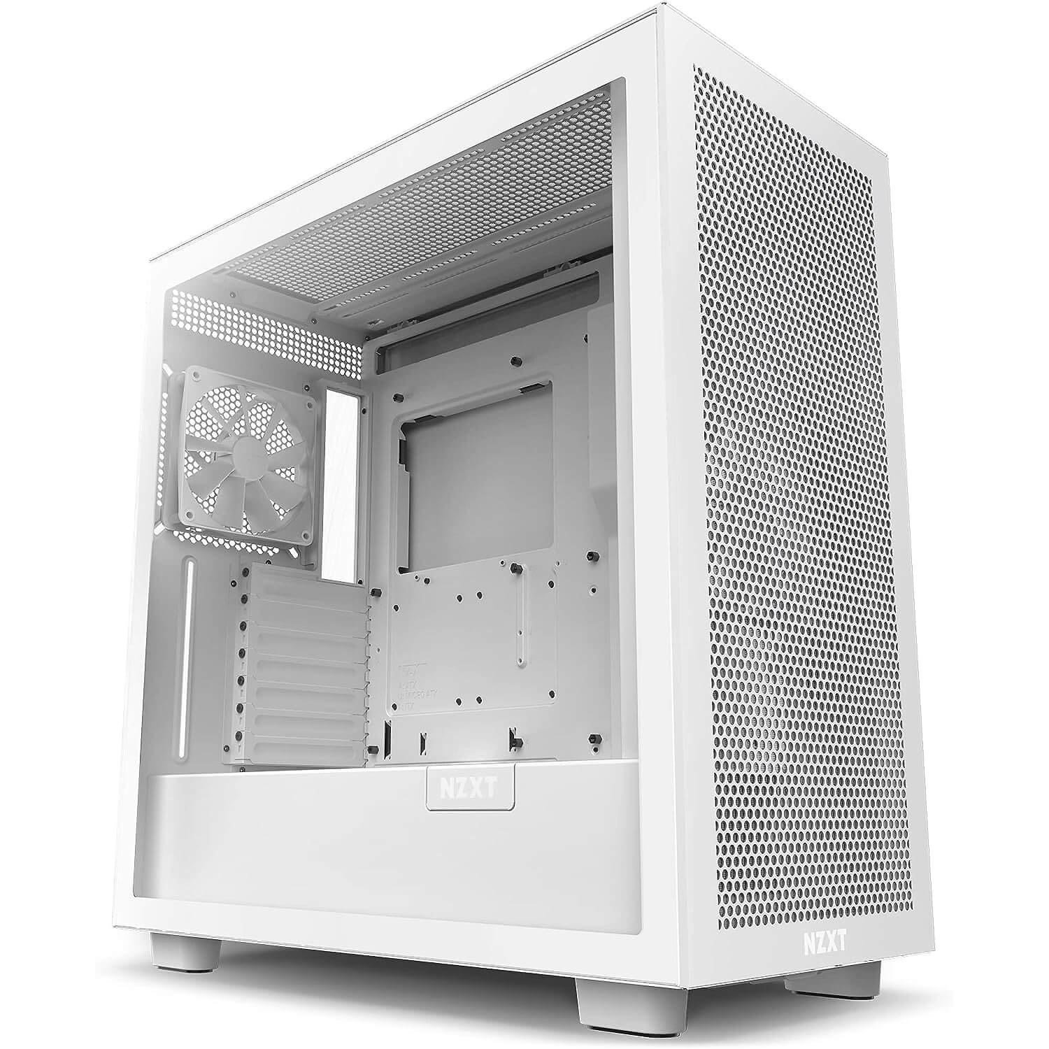NZXT H7 Flow WHITE ,Tool-free, without PSU , 2X120mm Fan, USB3.0, Audio & speaker