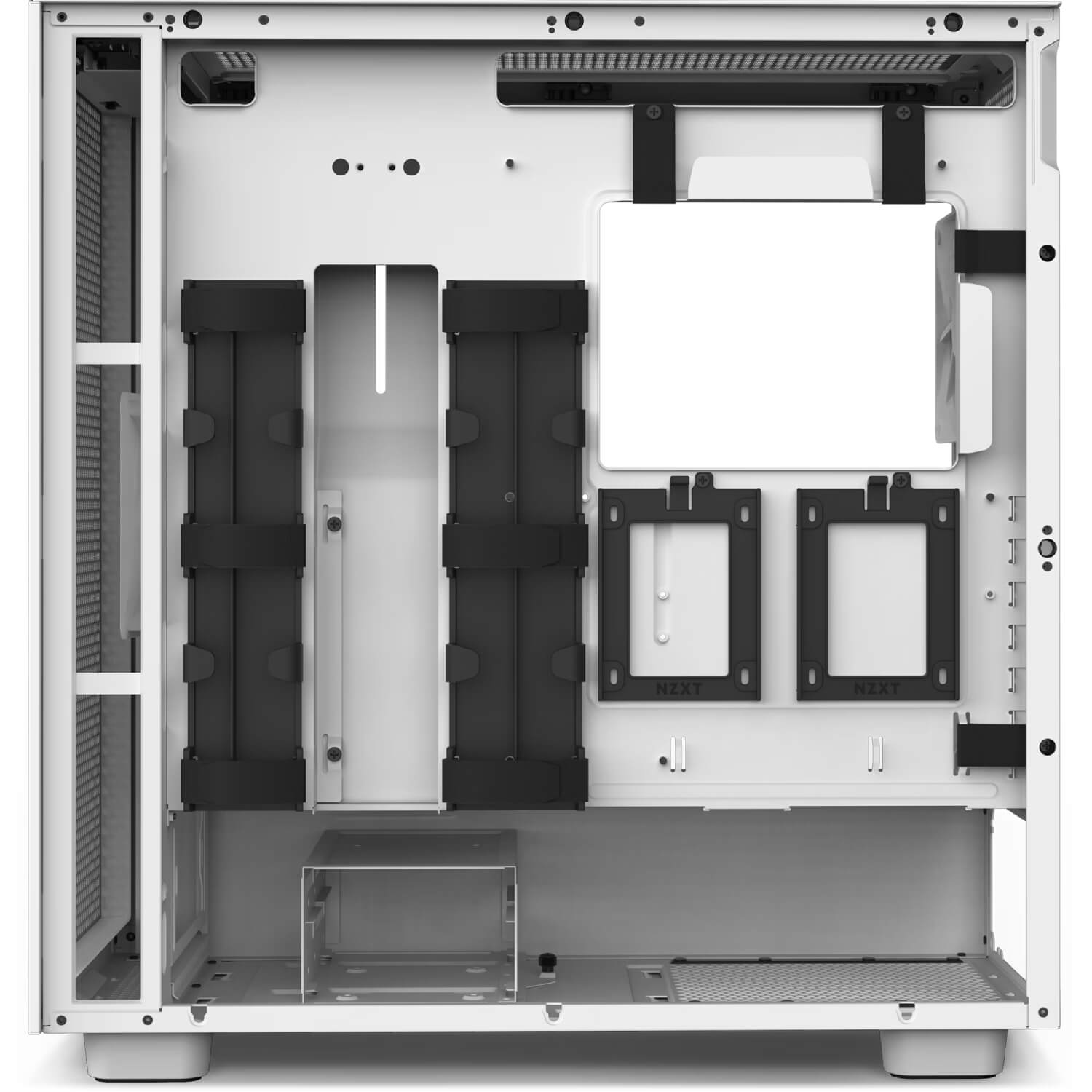 NZXT H7 Flow WHITE ,Tool-free, without PSU , 2X120mm Fan, USB3.0, Audio & speaker