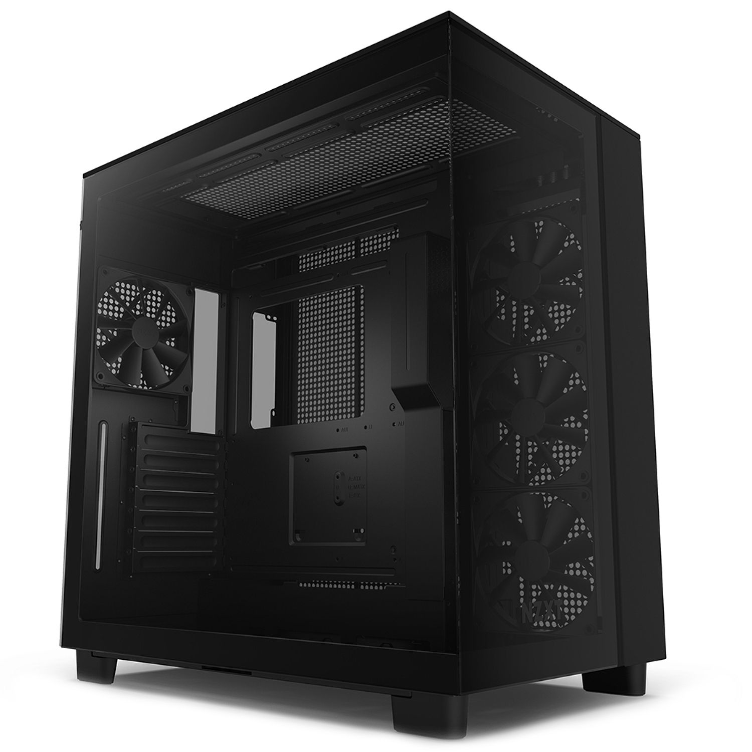 NZXT H9 FLOW Black ,Tool-free, without PSU , 4X120mm Fan, USB3.0, Audio & speaker