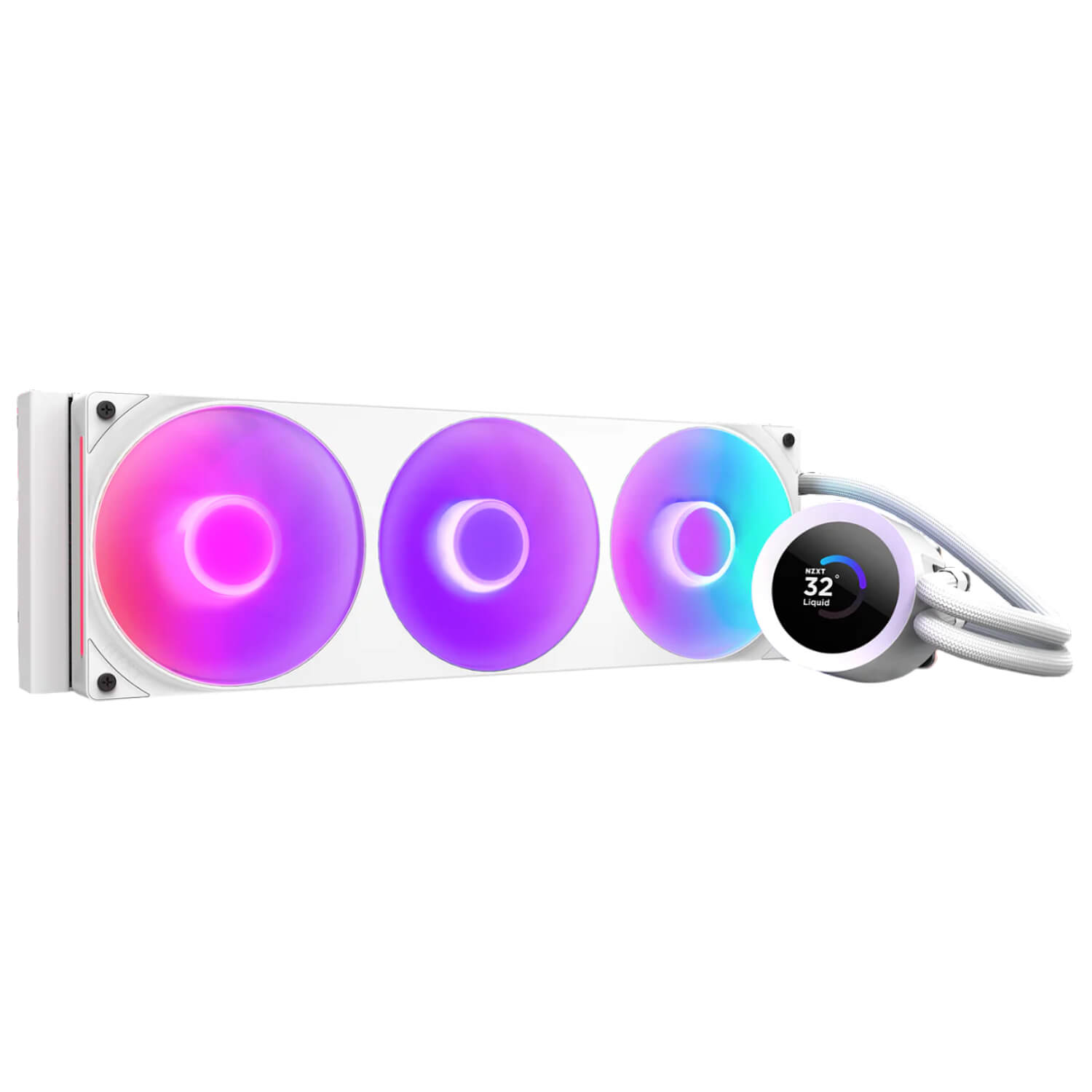 קירור נוזלי למעבד NZXT Kraken Plus 360 RGB 360mm White