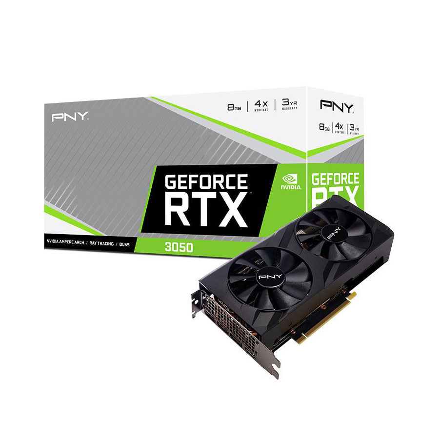 PNY nVIDIA Geforce RTX 3050 8GB VERTO™ Dual Fan 3DP+HDMI
