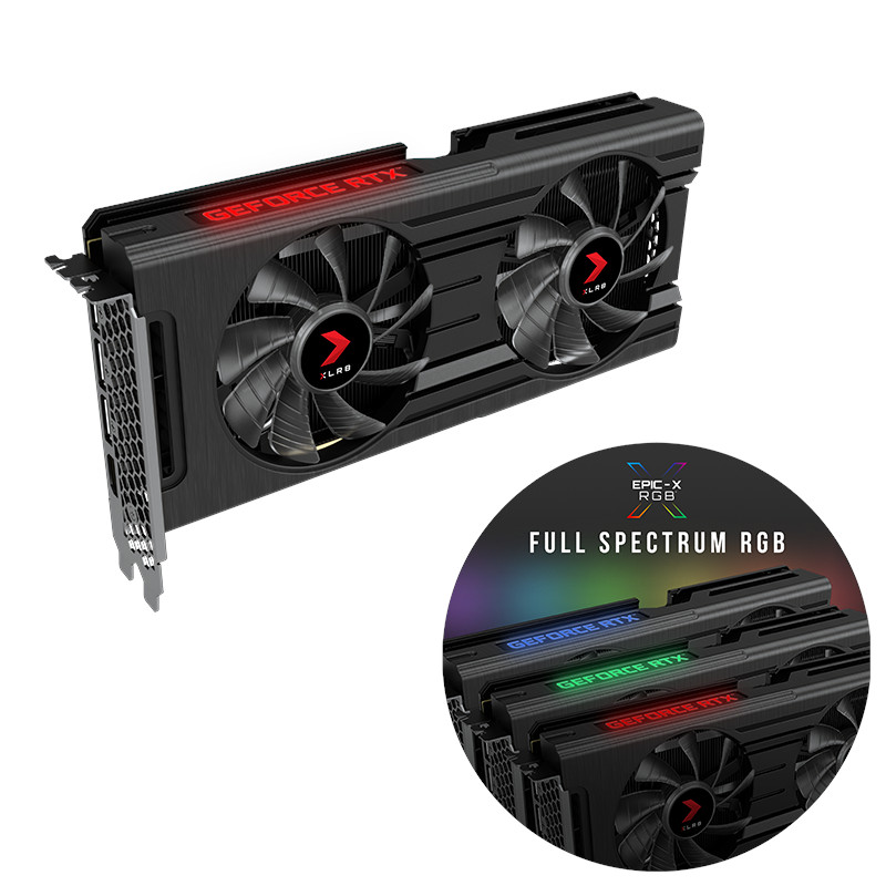 PNY nVIDIA Geforce RTX 3050 8GB XLR8 Gaming REVEL™ EPIC-X RGB™ Dual Fan 3DP+HDMI