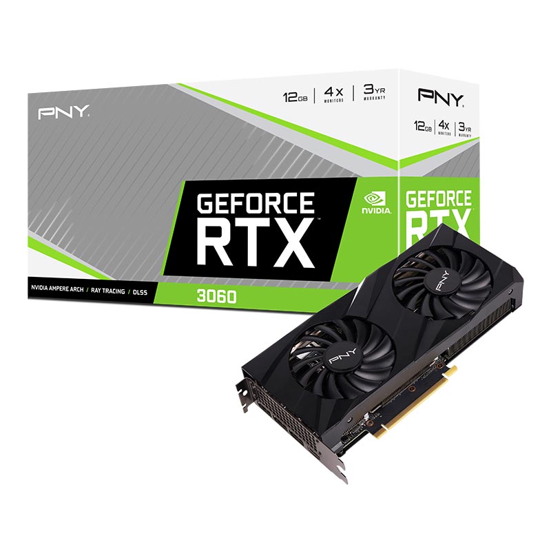 PNY nVIDIA Geforce RTX 3060 12GB VERTO™ Dual Fan 3DP+HDMI