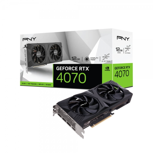 PNY nVIDIA Geforce 4070 12GB VERTO™ LED Triple Fan DLSS 3 3DP+HDMI