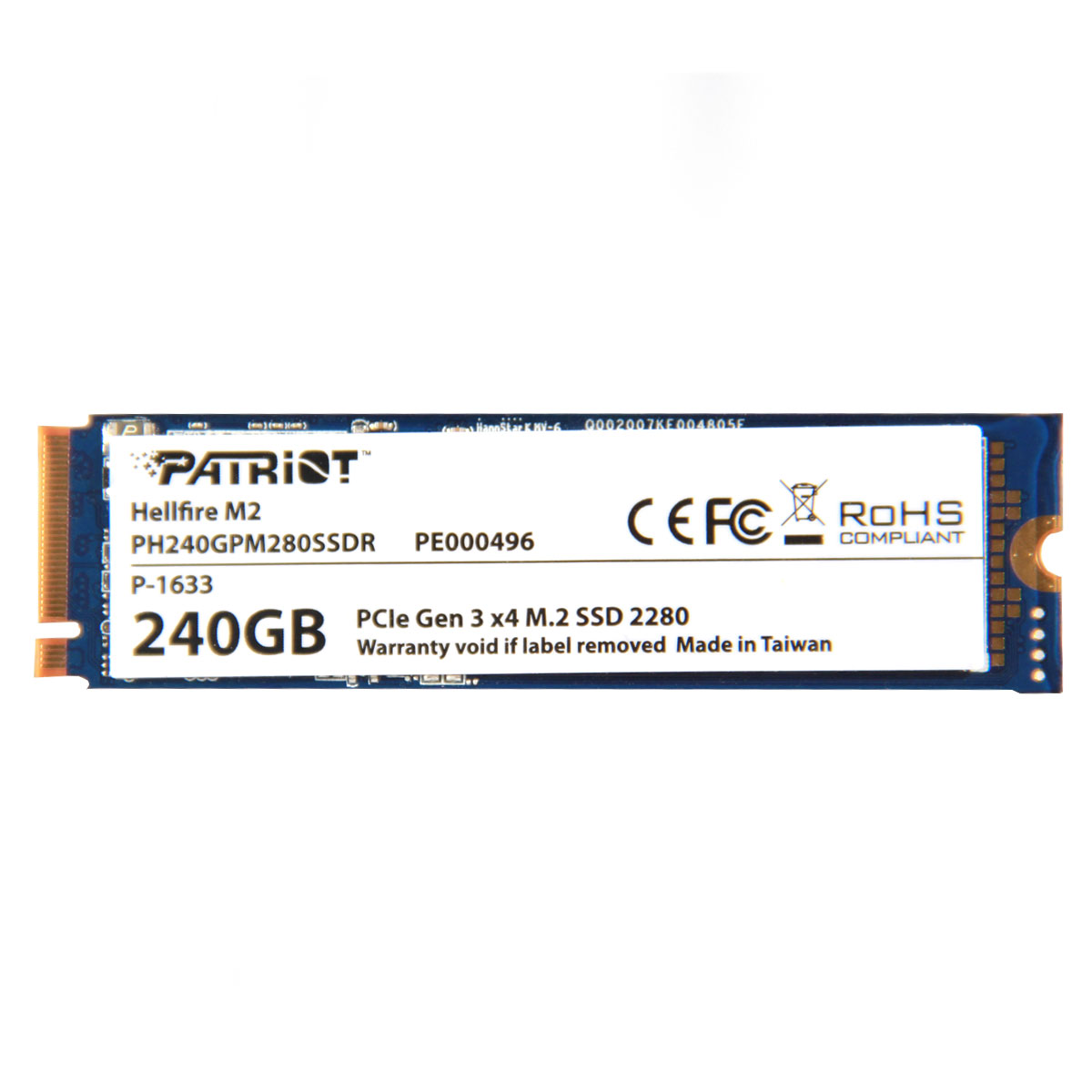 דיסק קשיח Patriot® Hellfire PCIe NVMe M.2 PH240GPM280SDDR 240GB SSD SATA III