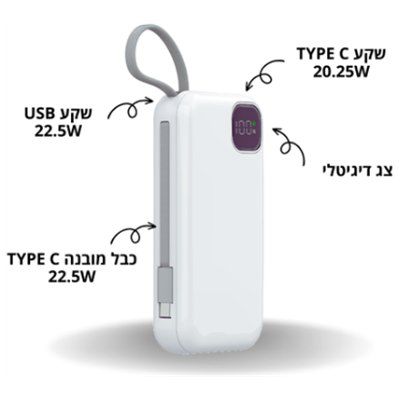 סוללת גיבוי Qliq PowerBank E32B 20000mAh Quick Charge 22.5E/66W