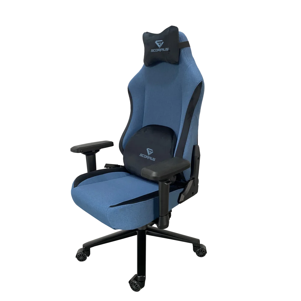 כיסא גיימינג שחור SCORPIUS PERFORMANCE BLUE GAMING CHAIR