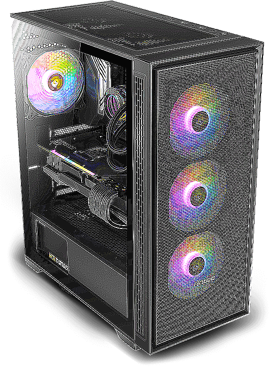 מחשב גיימינג שולחני Intel® Core i5® 10x 14400F + ASUS / GIGABYTE B760 + SSD 1000GB NVME +32768MB DDR5 +GF-RTX5070 12288MB