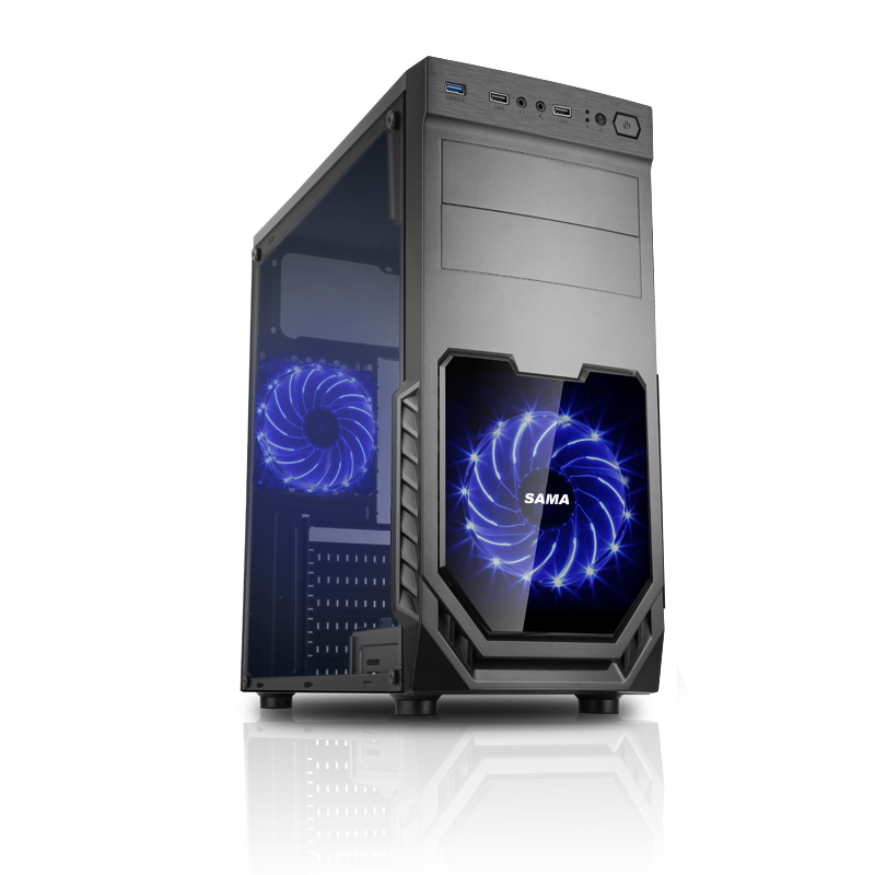 מחשב גיימינג שולחני AMD® RYZEN 5 6x 5500 + ASROCK / BIOSTAR / MAXSUN A520+ SSD 1000GB NVME + 16384MB + GF-GTX1650 4096MB