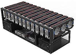 מחשב לכריית מטבעות קריפטוגרפיים Intel® Core Pentium® 2x G4400 + B250 + 240GB SSD + 8192MB + 12X RTX 4060TI 468Mh/s