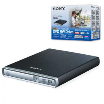 SONY Extenal Slim DVD+-RW X8 DRX-S70R-U + SOFTWARE BLACK USB2