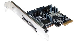 בקר STLAB A-341 SATA II 2 CHANNEL + e-SATA X2, RAID Controller , PCI-E