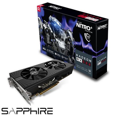 Sapphire NITRO+ RADEON RX580 8G GDDR5 DUAL HDMI/DVI-D/DUAL DP OC W/BP (UEFI) LITE + TV OUT PCI-E