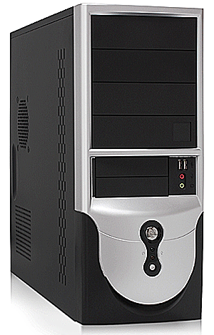 Foxconn TLA 397,no PSU, Ventilation tube , 90mm Fan, USB2.0 SILVER/BLACK