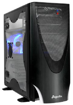 Thermaltake AGUILA Black+ WINDOW ,Tool-free, no PSU,120mm Fan, USB2.0, Audio & speaker