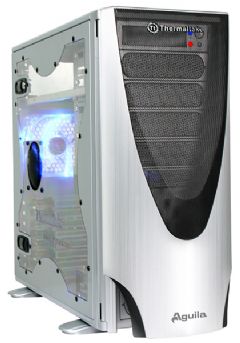 Thermaltake AGUILA SILVER + Window ,Tool-free, no PSU,120mm Fan, USB2.0, Audio & speaker