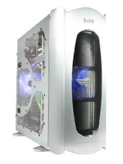 Thermaltake KANDALF SILVER + Window ,LCS (LIQUID COOLING SYSTEM)Tool-free, no PSU,120mm Fan, USB2.0, Audio & speaker