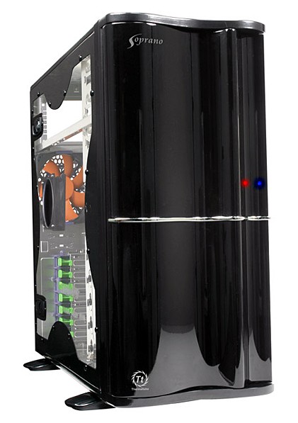 Thermaltake SOPRANO Black + WINDOW ,Tool-free, no PSU,120mm Fan, USB2.0, Audio & speaker