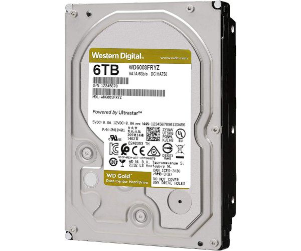 כונן קשיח WD Caviar® SE SATA-II‎I WD6003FRYZ Gold Enterprise 6000GB 256MB Western Digital