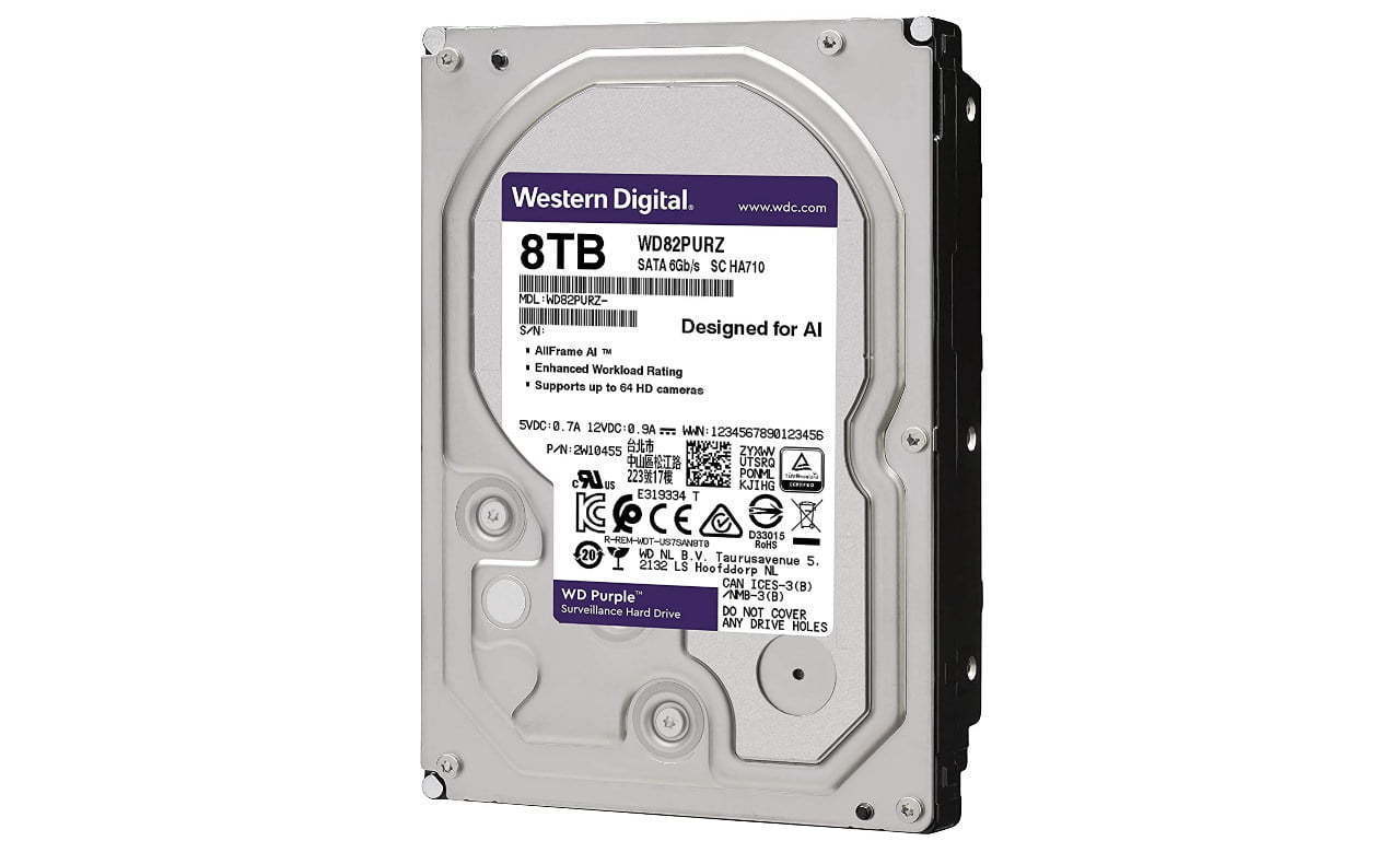 כונן קשיח WD Caviar® SE SATA-II‎I WD82PURZ 8000GB 256MB Western Digital