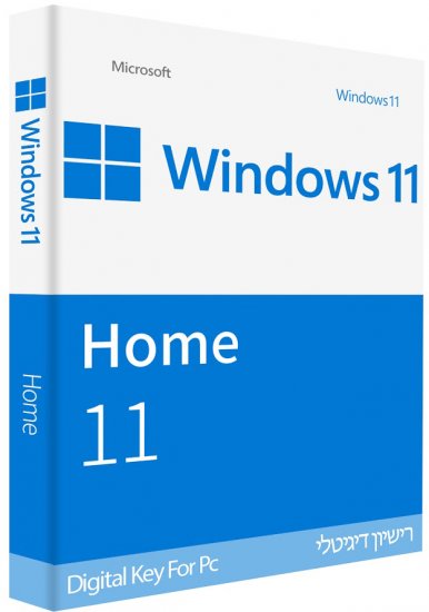 תוכנה עברית Microsoft WIN11 Home Premium 64Bit Hebrew Enabled
