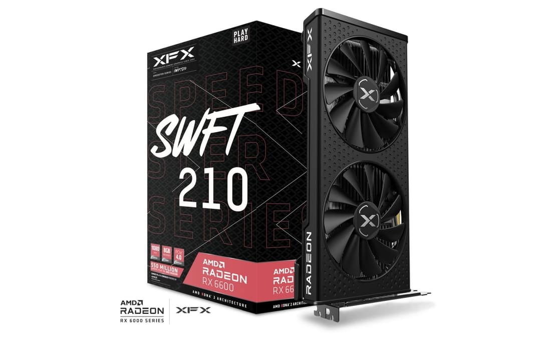 XFX AMD RADEON RX 6600 8GB 192Bit GDDR6 +DP +HDMI PCI-E