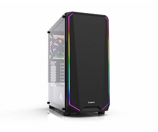 ZALMAN™ K1 ATX Mid Tower Black ,Tool-free, no PSU, 120mm RGB FAN , USB2/3, Audio